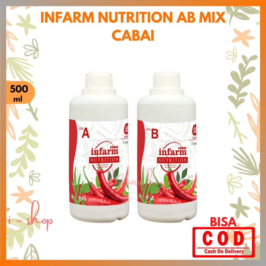 Jual Infarm Nutrisi AB Mix Sayuran Cabai Cabe Instan 500 Ml / Nutrisi ...