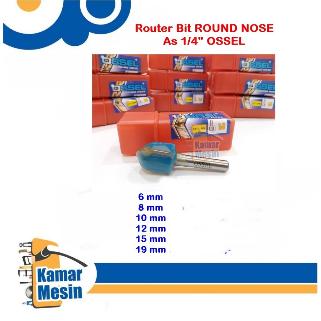 Jual Mata Router Round Nose Ossel Router Bit Ossel Round Nose Mata ...