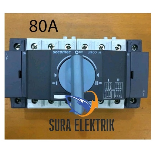 Jual COS/Change Over Switch Socomec Sircover M1 4P 80A (I-0-II ...