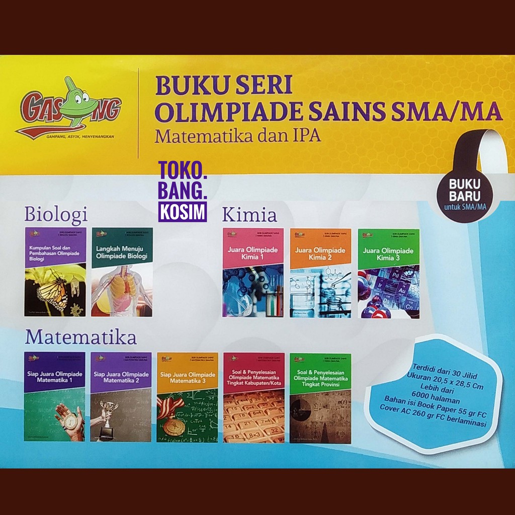 Jual Buku Seri Olimpiade Sains Matematika Biologi And Kimia Smama Prof Yohanes Surya Phd 10 8014