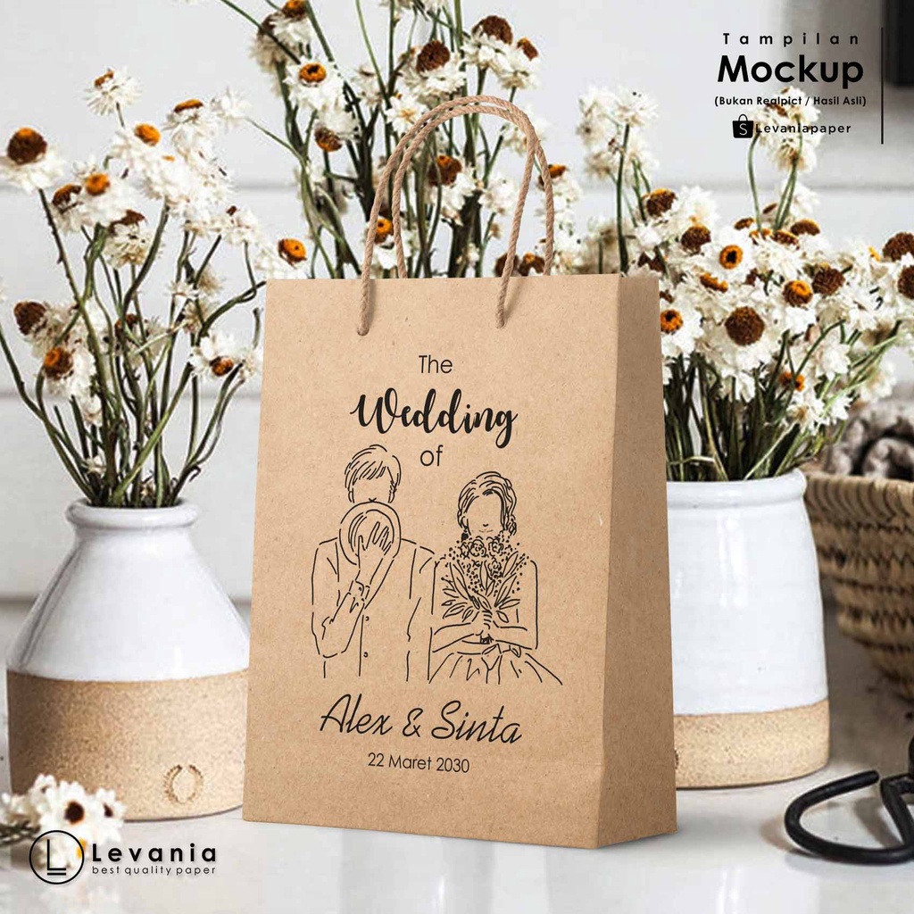 Jual Paper Bag Size X X Cm Custom Desain Kertas Coklat Tas