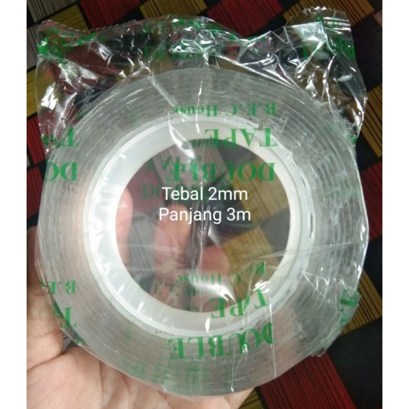 Jual Nano Double Tape Doubletape Bening Transparan Meter Dan