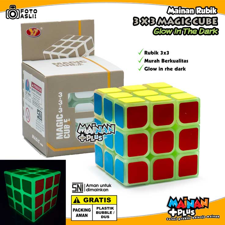 Jual Rubik 3x3 Yongjun YJ Glow in the dark Speed Magic Cube | Shopee Indonesia