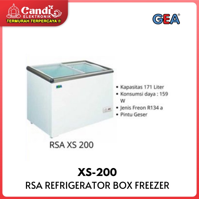Jual GEA RSA Kulkas Box Freezer 171 Liter XS-200 | Shopee Indonesia