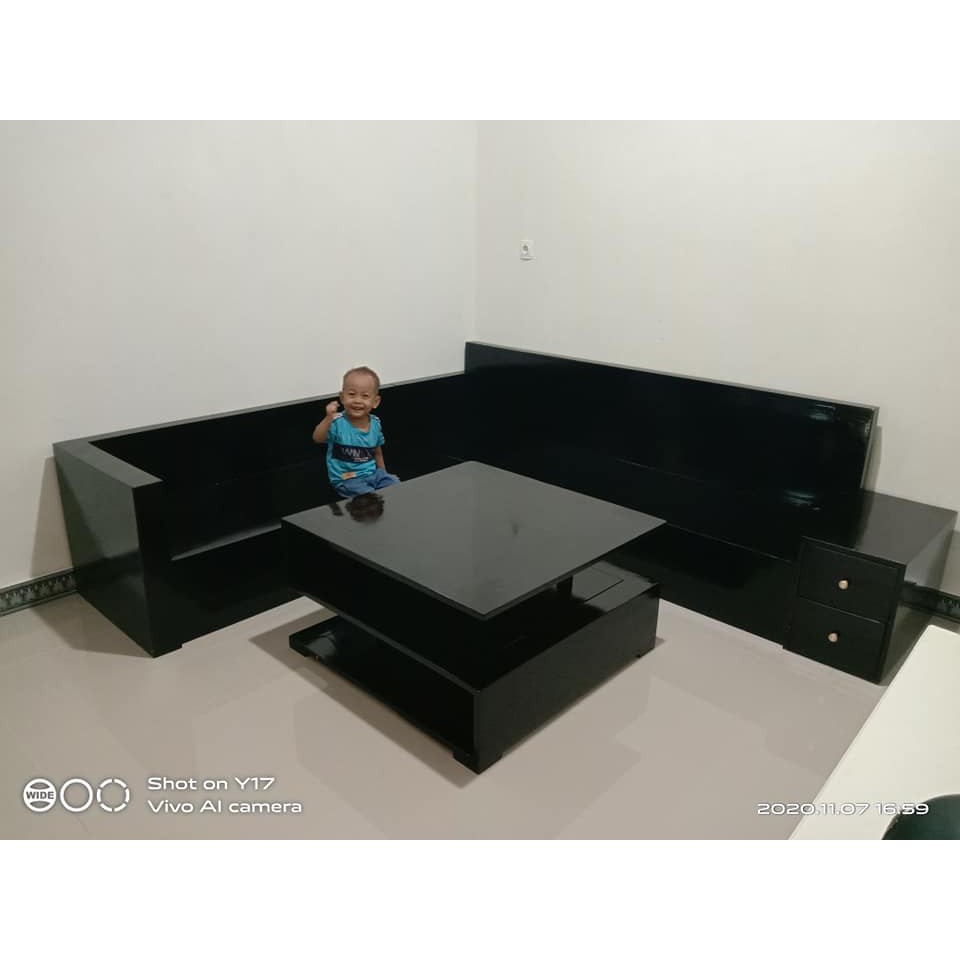 Jual Kursi Tamu Pojok Kayu Jati Minimalis/Kursi Ruang Tamu Modern Best