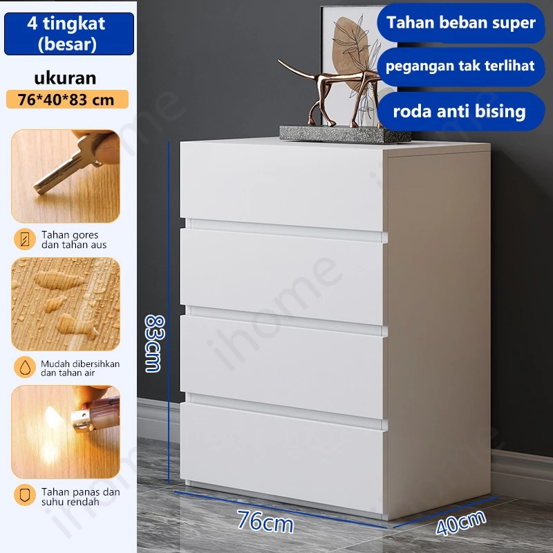 IH Lemari Laci 4Laci (76x40x83 Putih)