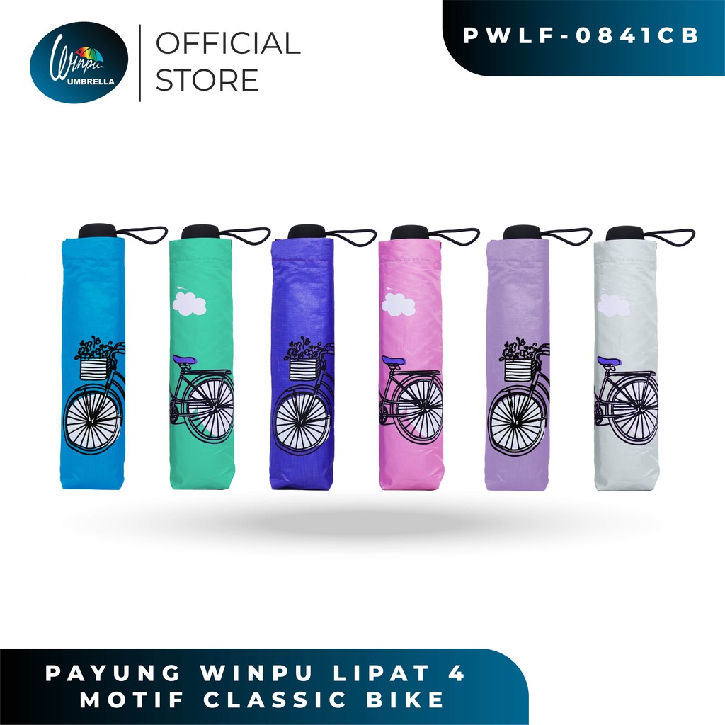 Jual WINPU Payung Lipat 4 Mini Murah Motif Classoc Bike Rangka Premium ...
