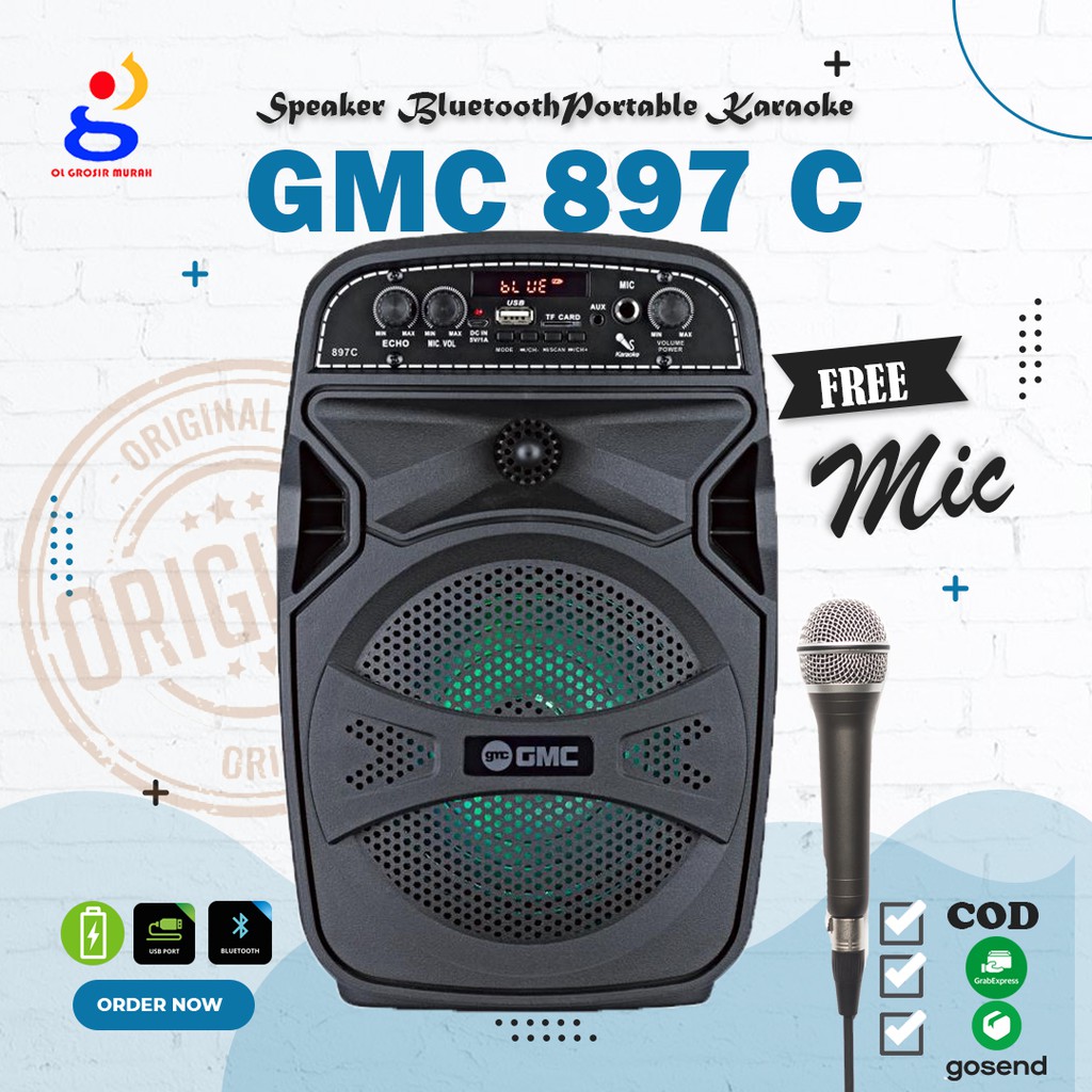 Jual Speaker Meeting Gmc 897c Portable Bluetooth Multifungsi Free Mic