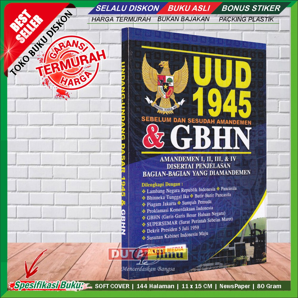 Jual UUD 1945 Sebelum Dan Sesudah Amandemen & GBHN | Shopee Indonesia