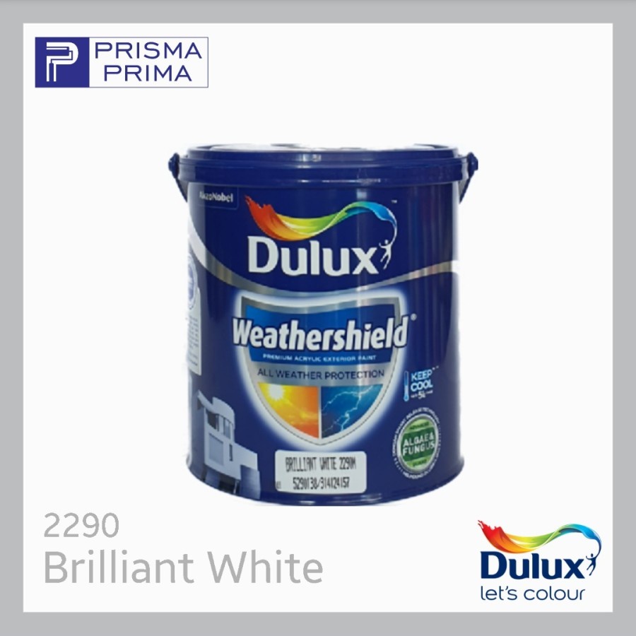 Jual Cat Tembok Dulux Weathershield 2290 Brilliant White Gln 2 5 Ltr