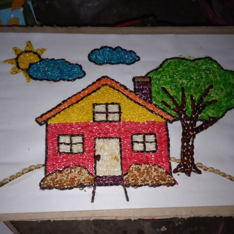 Jual Kolase Biji-Bijian Rumah Impian (1pcs) | Shopee Indonesia