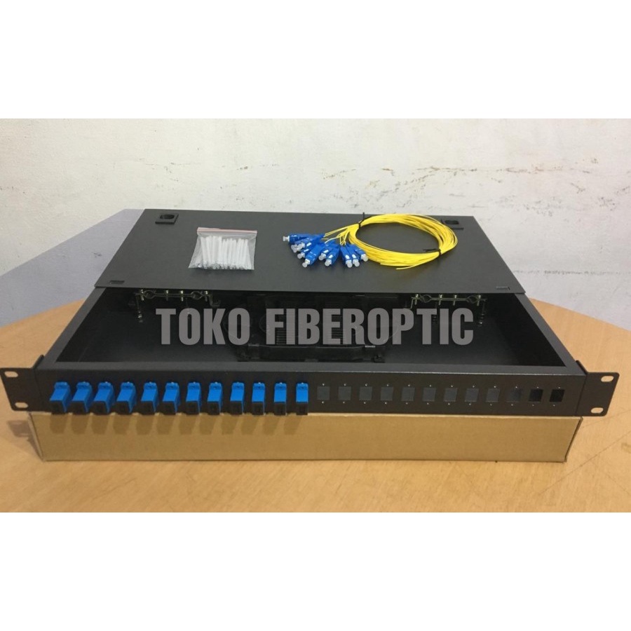 Jual OTB 12 port rackmount SC singlemode/ ODF 12 port SC + pigtail SC ...