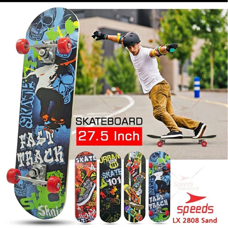 Jual Skateboard FullSet Dewasa Besar Alas Pasir Kayu Skate Board 2808 ...