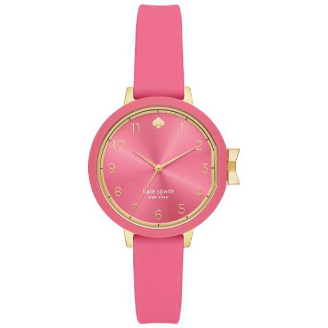 Jual Jam Tangan Kate Spade Original Pink kate spade new york Women s Park Row Pink Silicone Strap Watch Shopee Indonesia