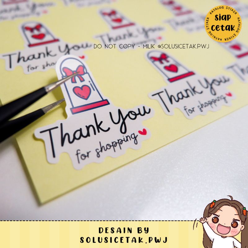Jual Stiker Thank You / stiker olshop / stiker packaging / stiker