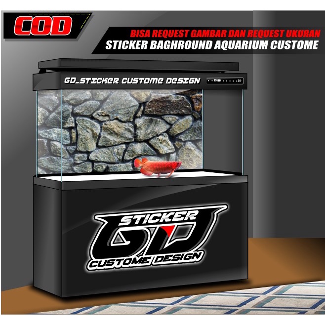 Jual STICKER AQUARIUM / BACKGROUND AQUARIUM / WALLPAPER AQUASCAPE BATU