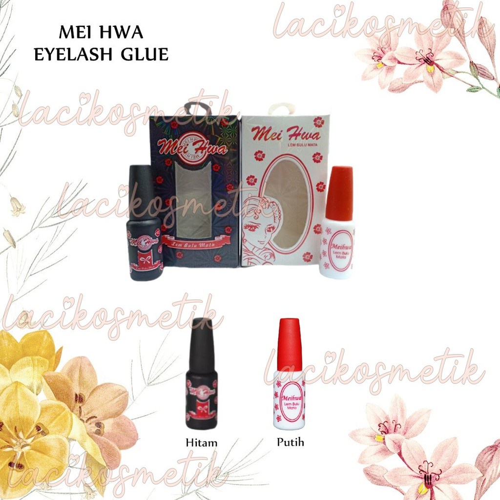 Jual LACIKOSME MEI HWA LEM BULU MATA PUTIH HITAM - EYELASH GLUE ...