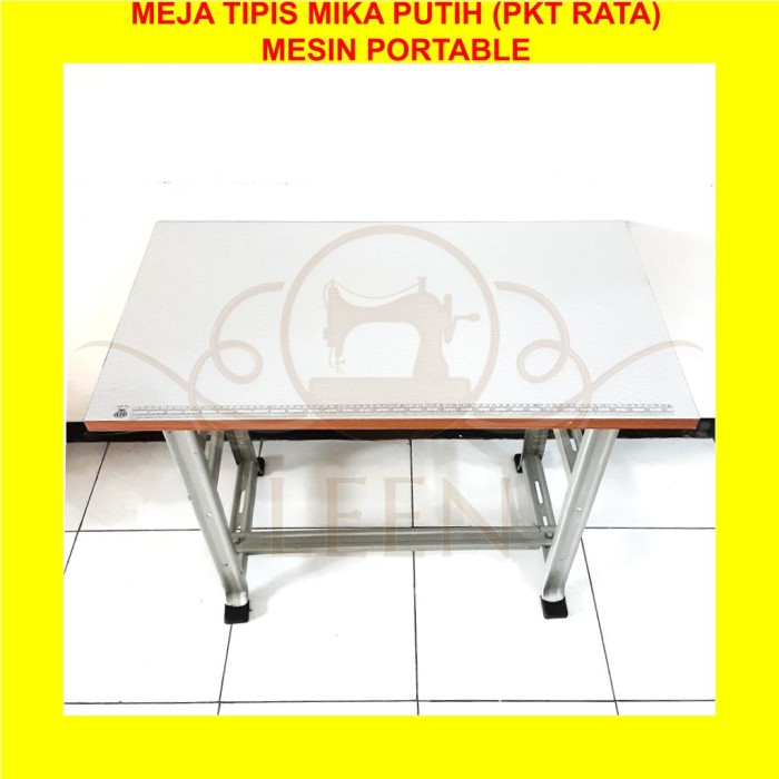 Jual Meja Tipis MIKA PUTIH PKT Rata Mesin Jahit Portable Meteran LEEN ...