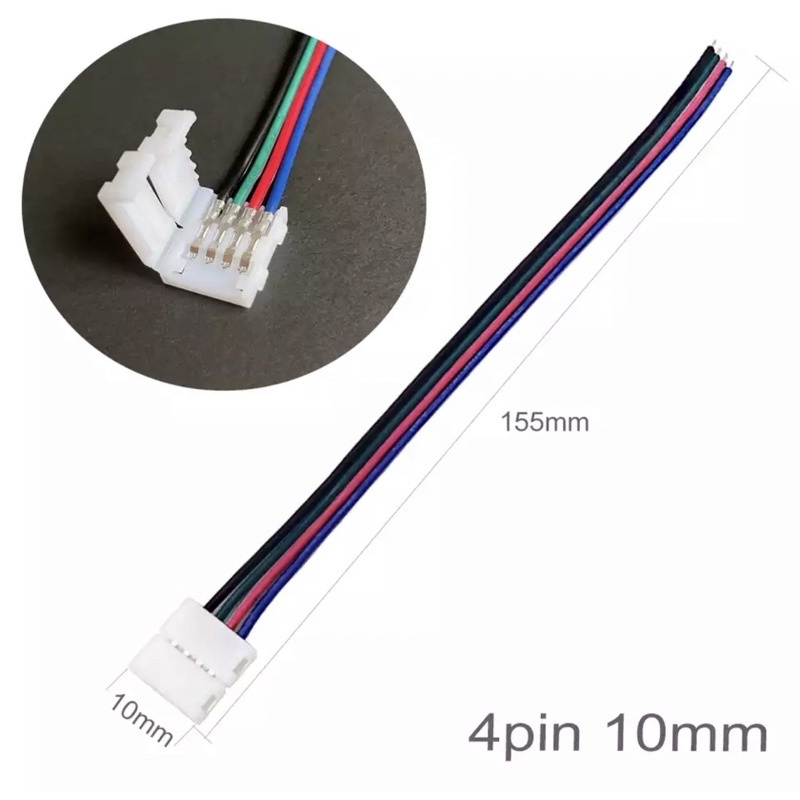 Jual Kabel Jepit 2 Sisi LED Strip RGB 3528/5050 ke kepala rgb 4 Pin ...