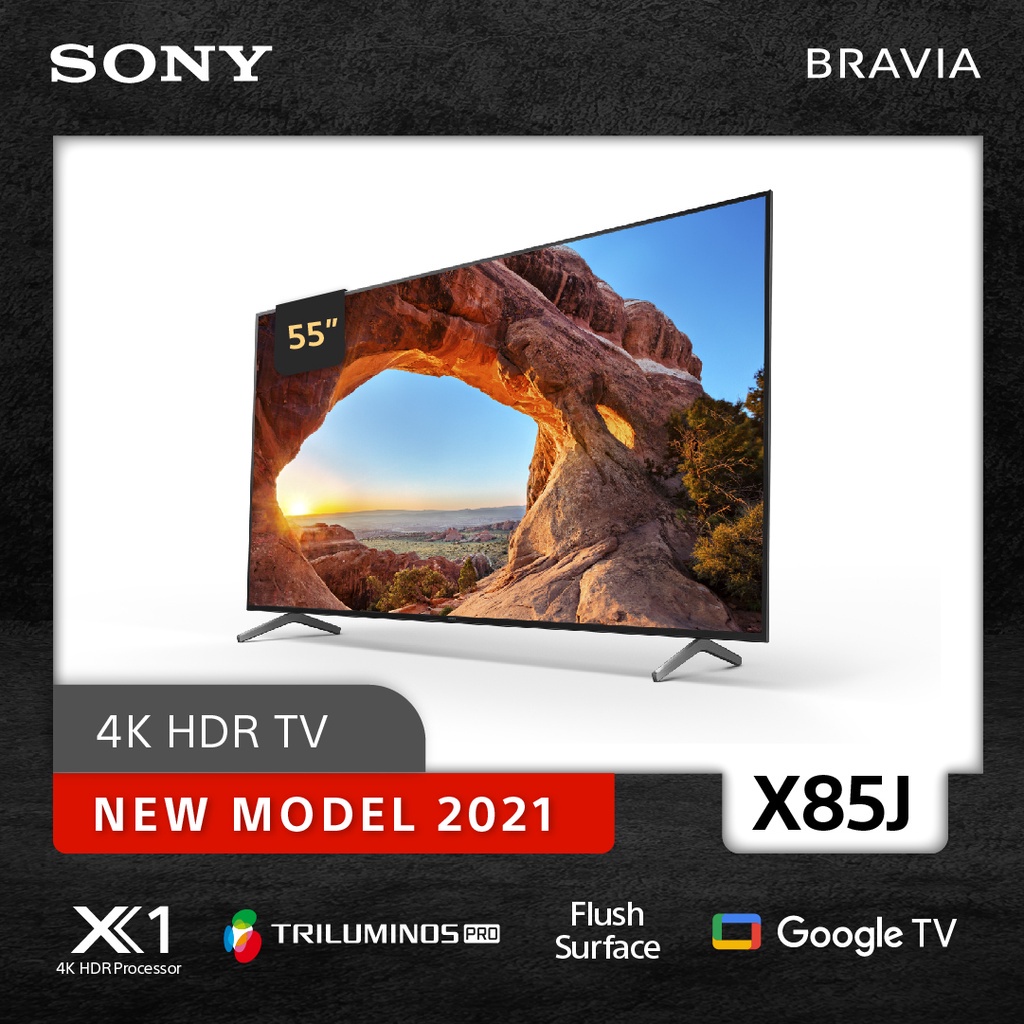 Jual SONY Bravia X85J 4K HDR 55 Inch, Smart TV KD55X85J Original