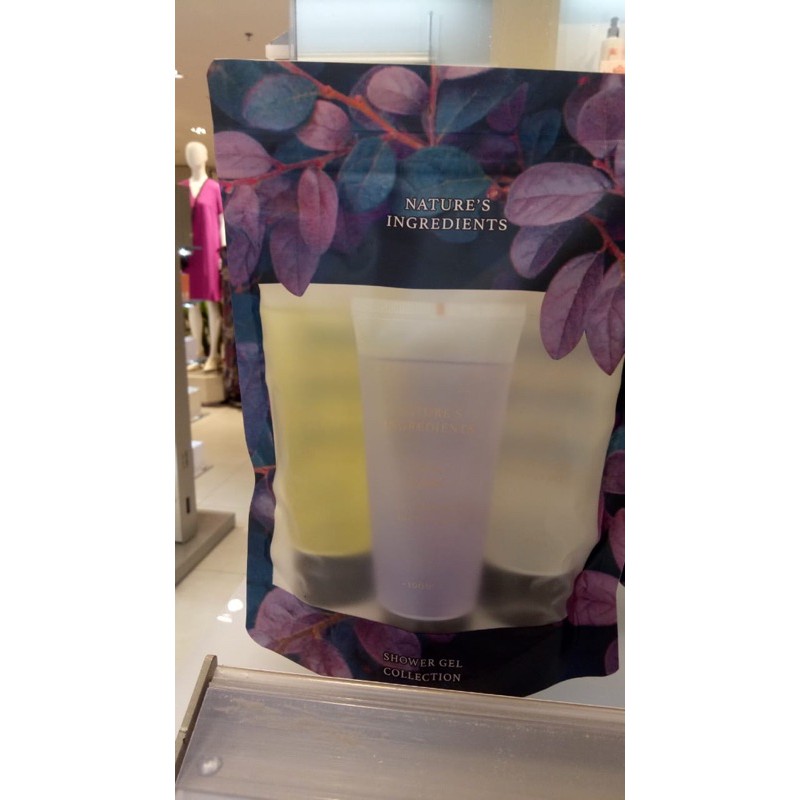 Jual MS Marks & Spencer NATURE'S INGREDIENTS Shower Gel Trio Pouch Shopee Indonesia