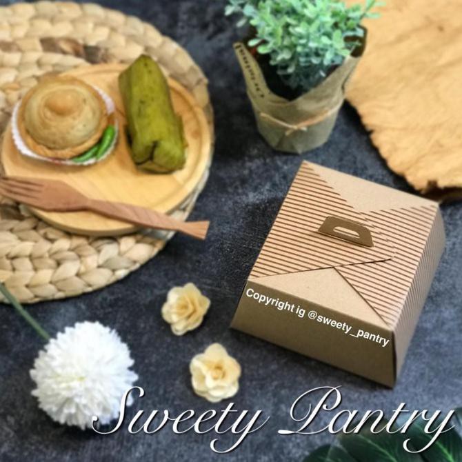 Jual box kue mini model tenteng motif garis - 100 Pcs | Shopee Indonesia