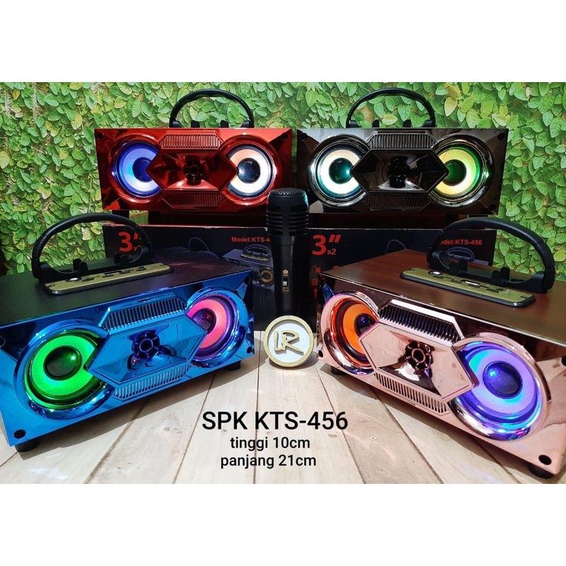 Jual Speaker Bluetooth KTS 456 Atau F4 Bonus Mic Karoke | Shopee Indonesia