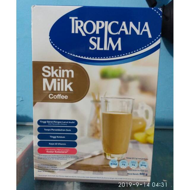 Jual Tropicana Slim Skim Milk Coffee 500gr Shopee Indonesia