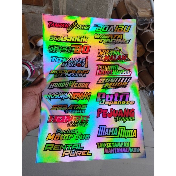 Jual Sticker Pack Kata Kata Racing Stiker Racing Stiker Hologram Stiker ...