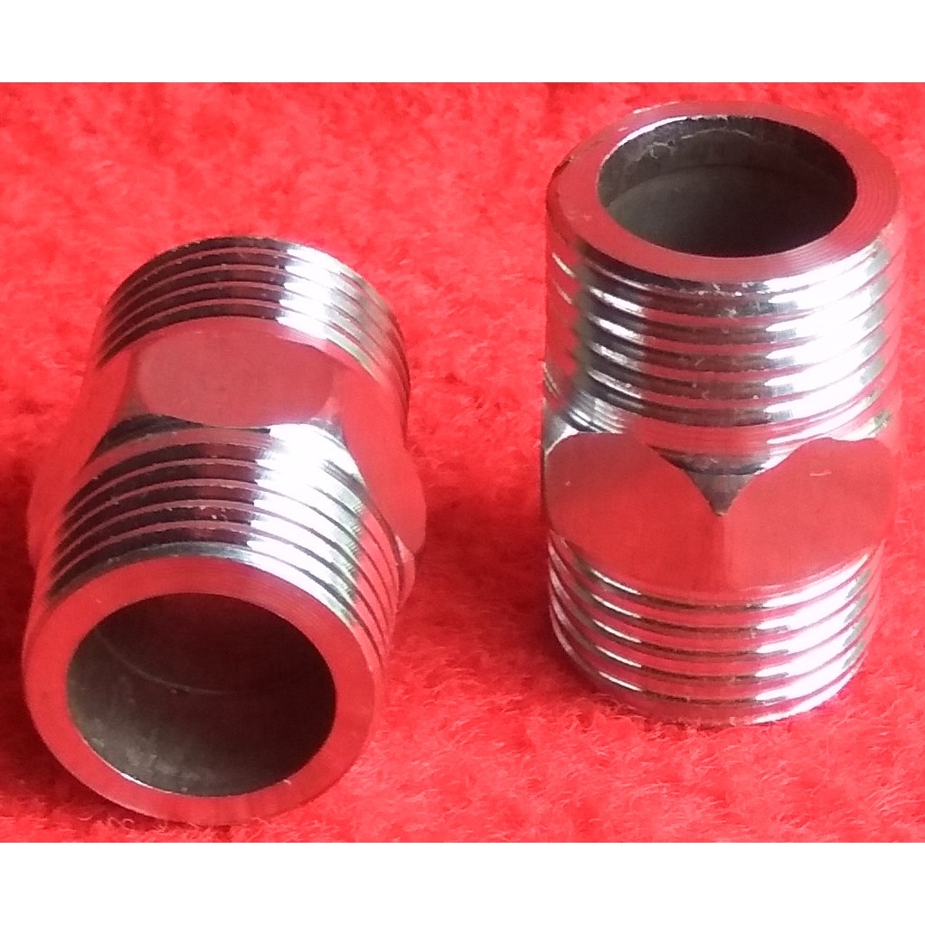 Jual DOUBLE NEPEL STAINLESS 1/2" X 1/2" | Shopee Indonesia