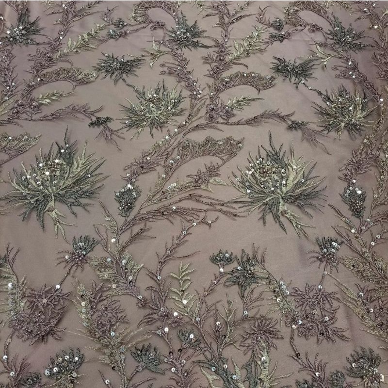 Jual KAIN TILLE KOREA FULL PAYET MOTIF AKAR RUMPUT LAUT / BAHAN TILLE ...