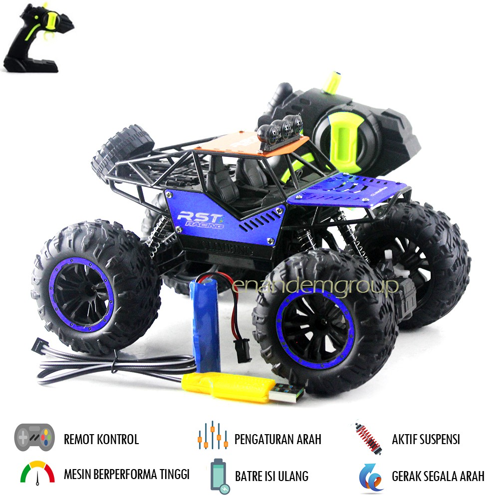 Jual Mainan Mobil Remot Kontrol Rc Offroad Climbing Turbo Aktif Suspensi Shopee Indonesia