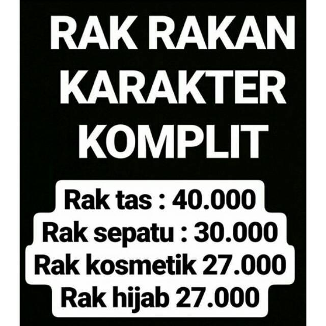 Jual Rak rakan karakter komplit | Shopee Indonesia