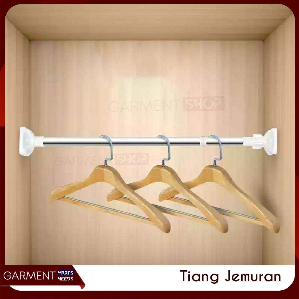 Jual TIAJE - Tiang Jemuran Gantungan Baju Tirai Fleksibel Rak Dinding ...