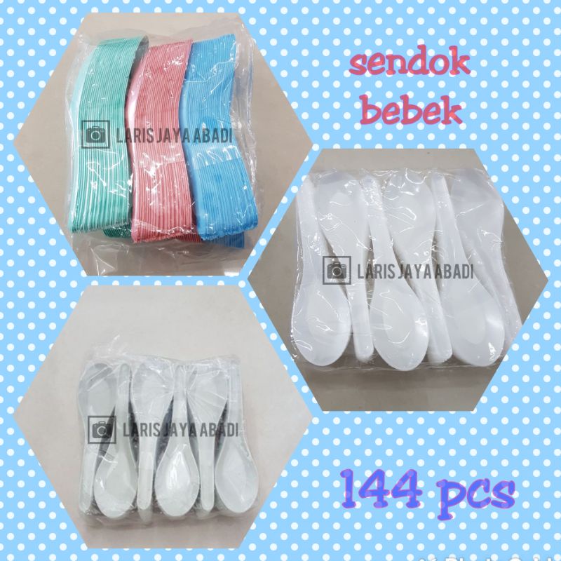 Jual Sendok Bebek Plastik Putih Bening Putih Susu Warna Warni Isi