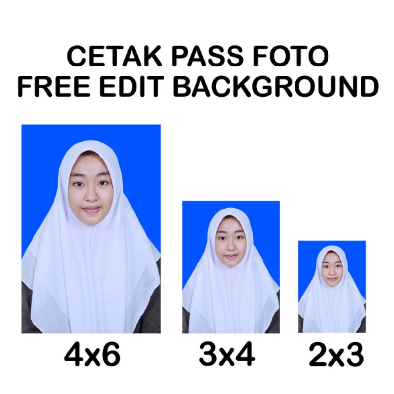 Jual cetak pass foto//free edit beground//foto ijazah//foto nikah//foto