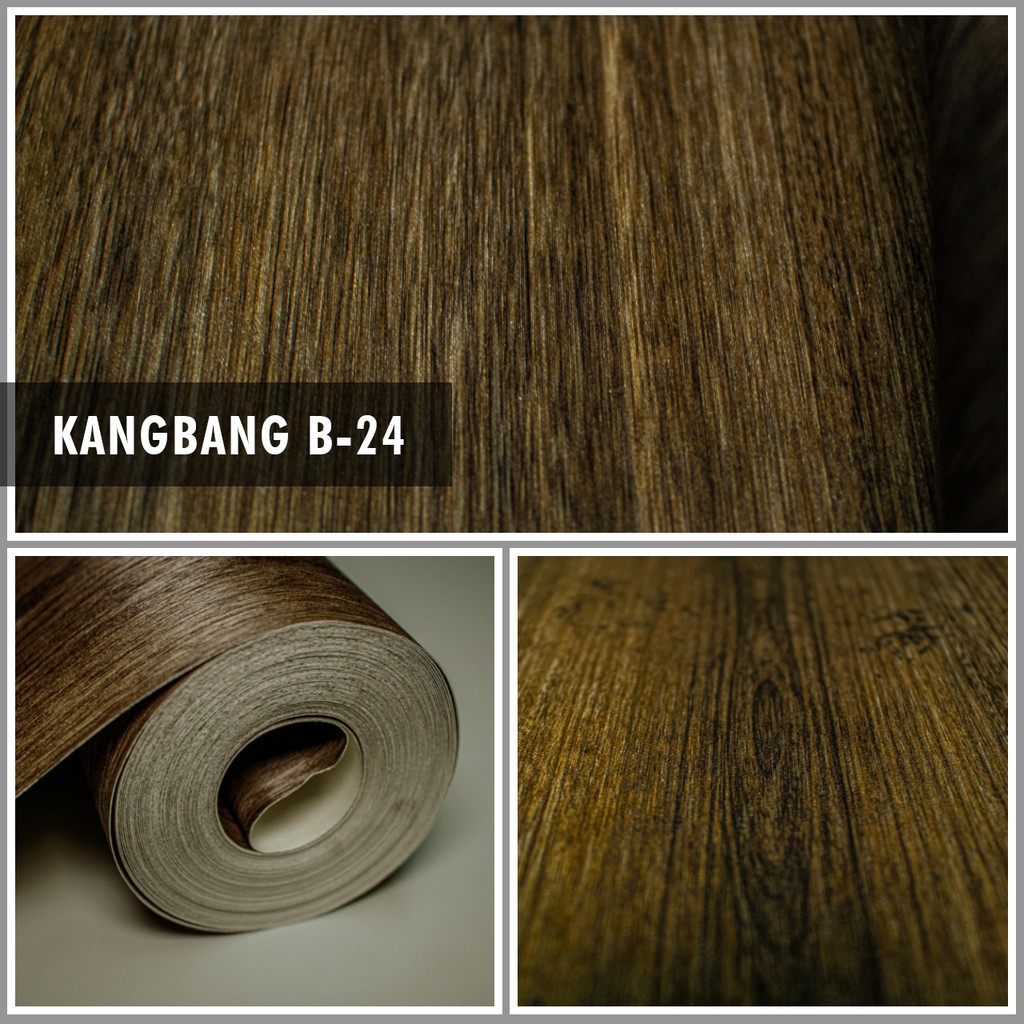 Jual Wallpaper Tebal timbul bertekstur bahan vinyl Motif Kayu per roll