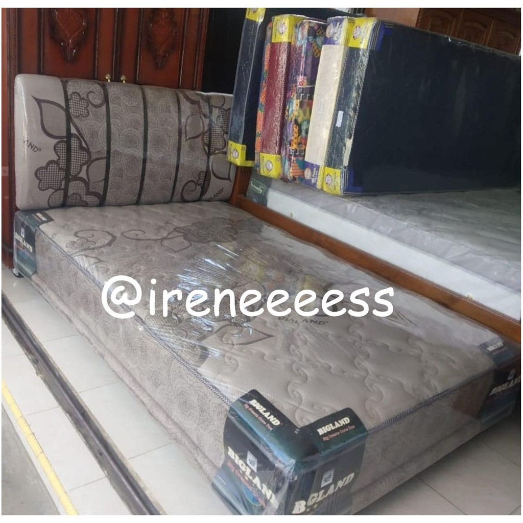 Jual SINGLE BED BIGLAND / SPRING BED BIGLAND BERKAKI + SANDARAN KEPALA