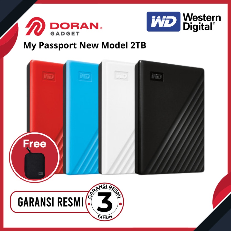 Jual Western Digital WD My Passport HDD EXTERNAL 1TB | 2TB | 4TB | 5TB ...