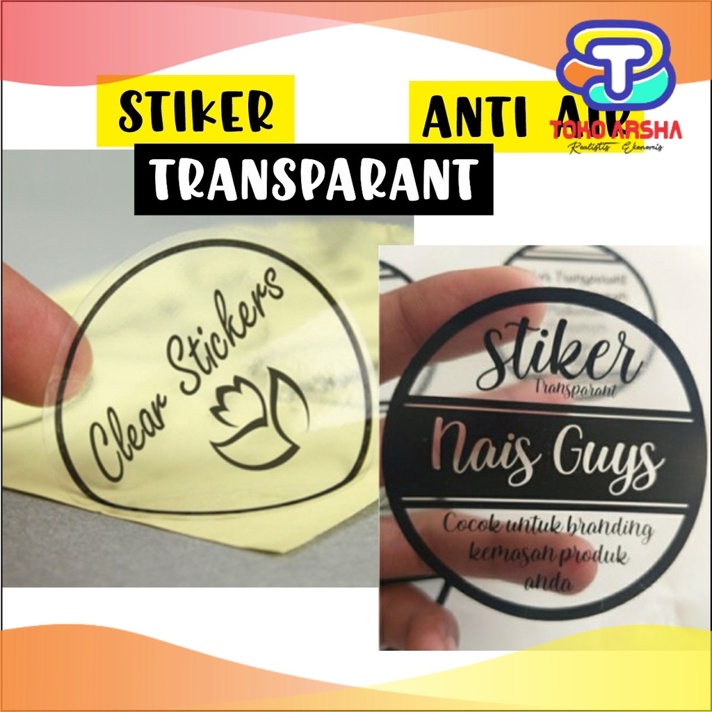 Jual Stiker Label Bulat TRANSPARAN Sticker Label Kemasan Makanan ...