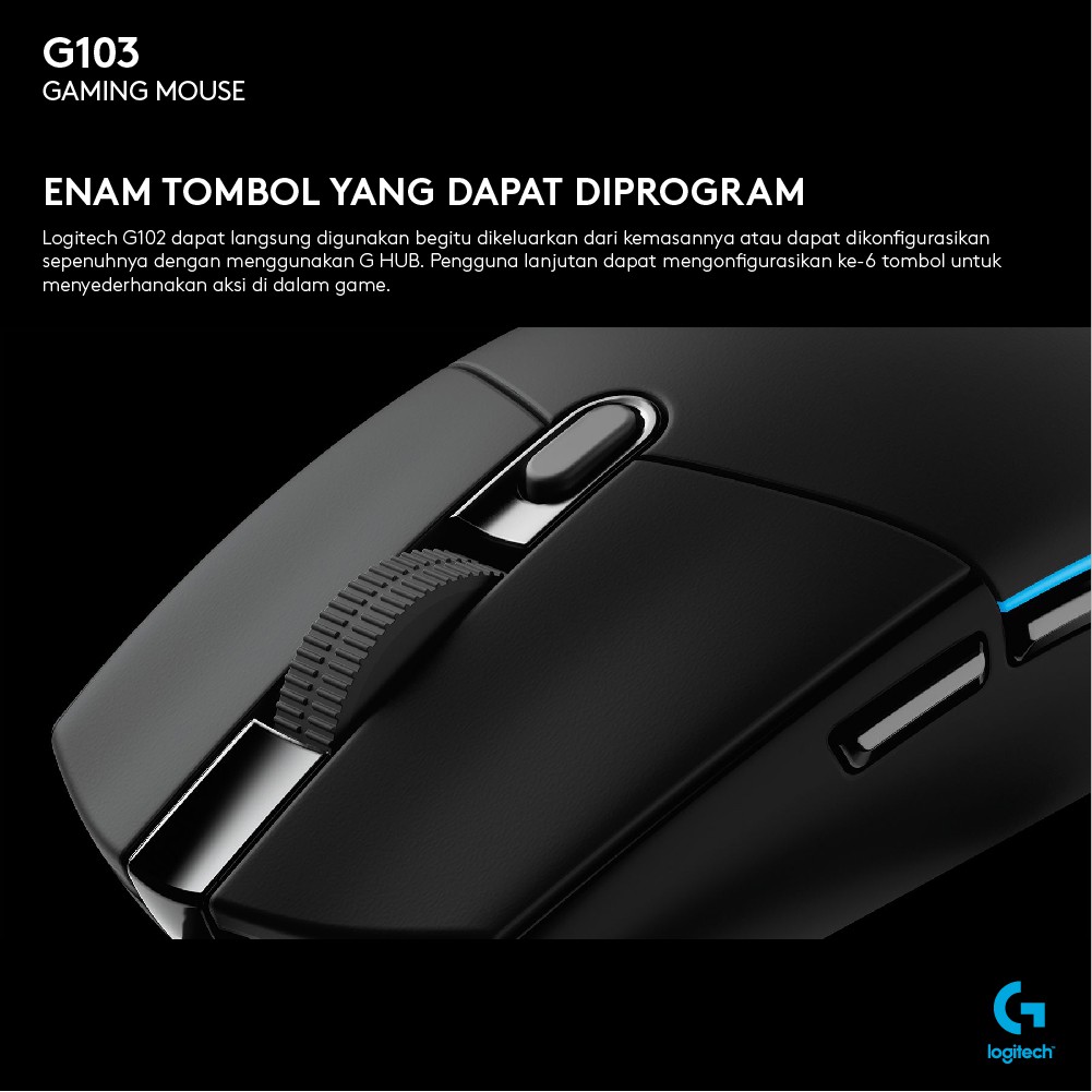 Jual Logitech G103 Gaming Mouse | Shopee Indonesia