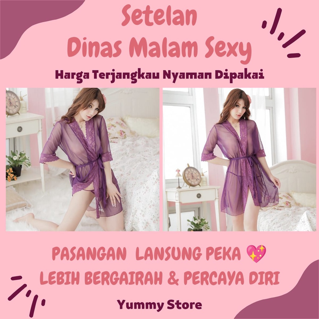 Jual Premium Import Baju Tidur Set Dinas Malam Pertama Haram Wanita Dewasa Hot Kimono 5496