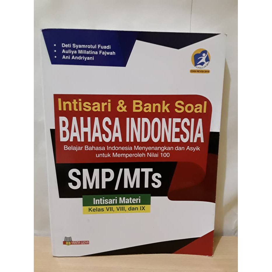 Jual BUKU INTISARI DAN BANK SOAL BAHASA INDONESIA SMP/MTs KURIKULUM ...