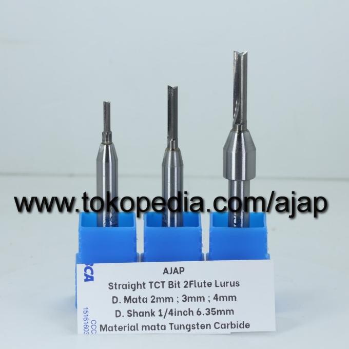 Jual best produk] Mata router 2F TCT mesin trimmer 2mm 3mm 4mm ; Batang ...