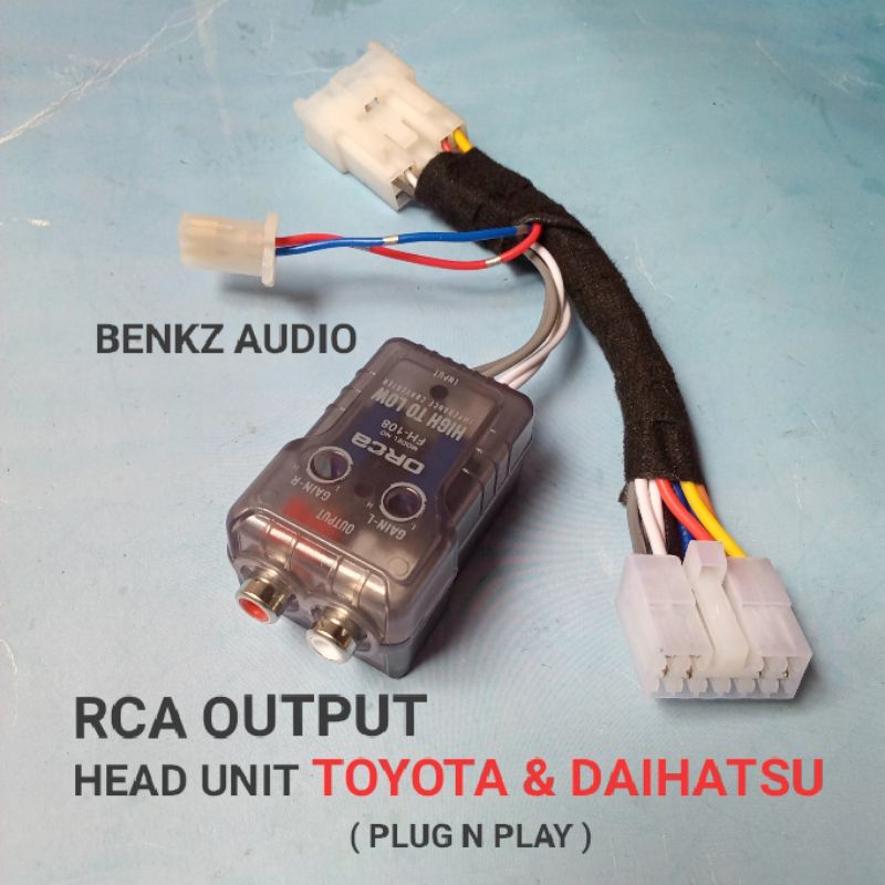 Jual Soket audio rca output head unit toyota daihatsu plug n play untuk
