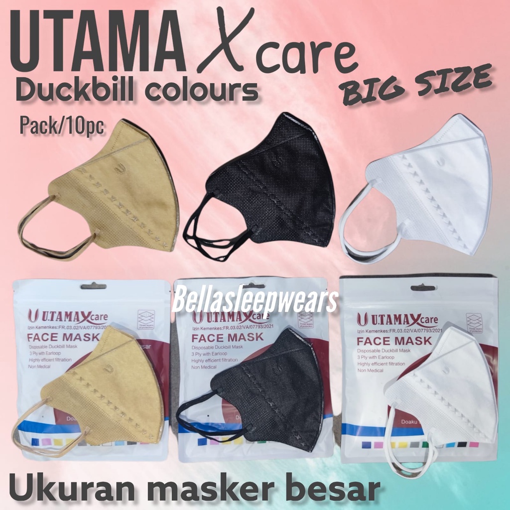 Jual DB UTAMA BIG SIZE X CARE - MASKER DUCKBILL 3PLY UTAMA EMBOS UKURAN ...