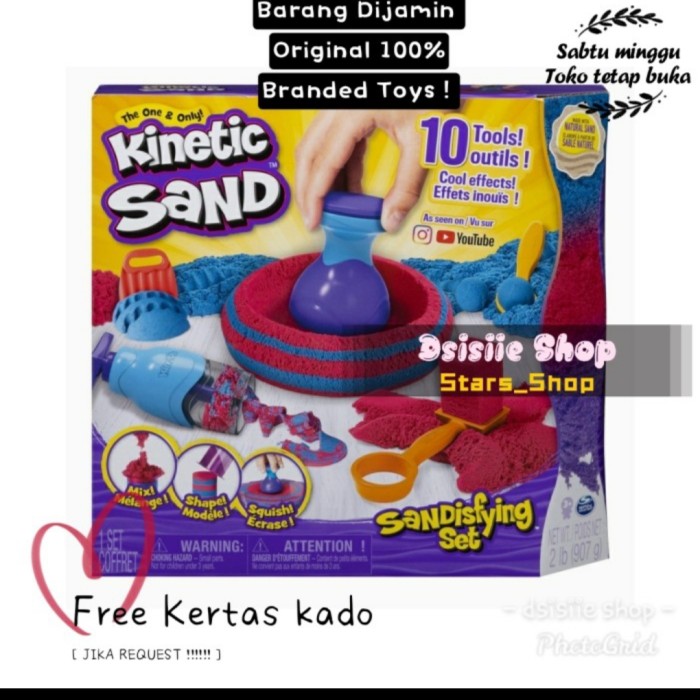 Jual Kinetic Sand Sandisfying Set Original 2ib 907g Mainan Pasir Anak Shopee Indonesia