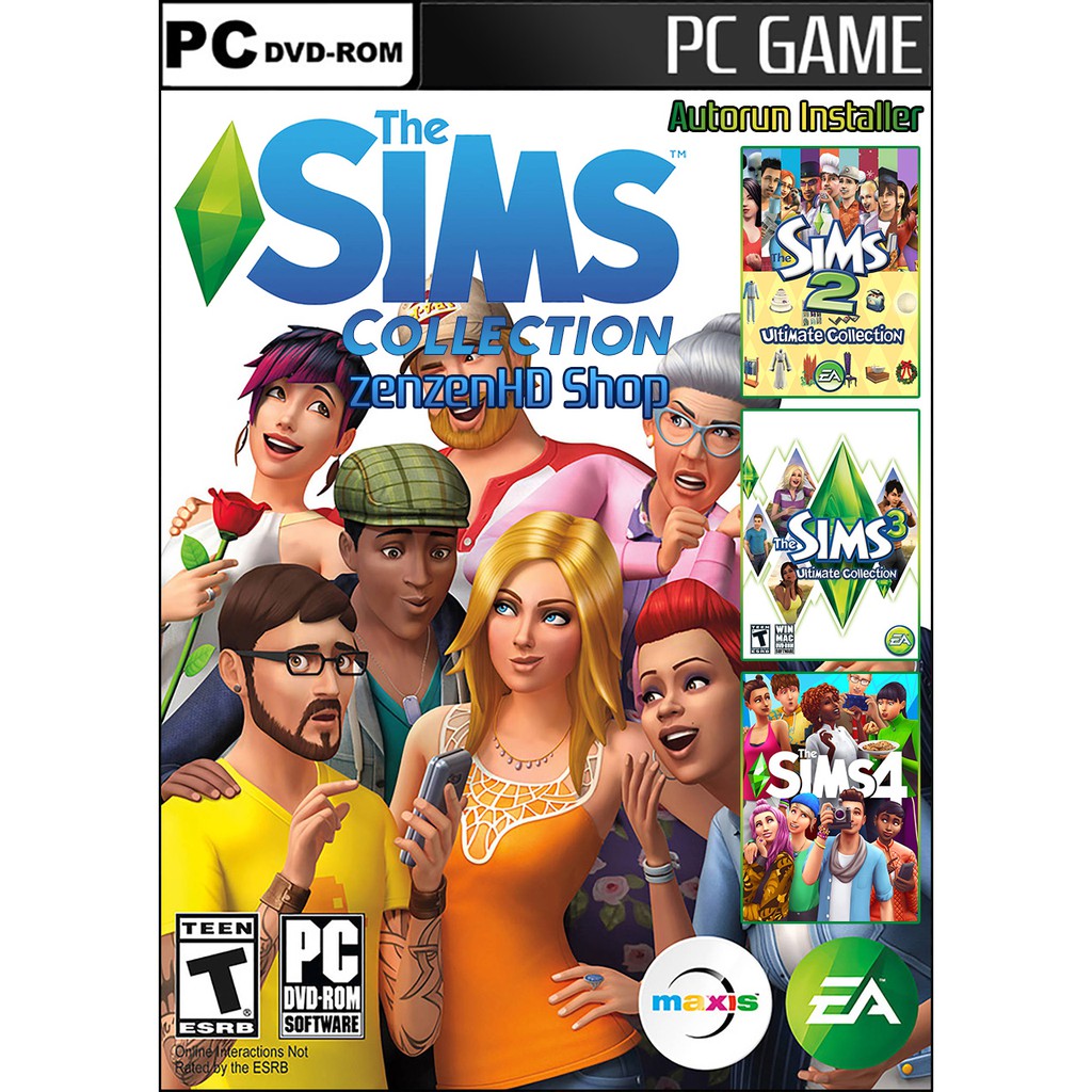 Jual PC Game The Sims Collection The Sims 2 3 4 Ultimate Edition