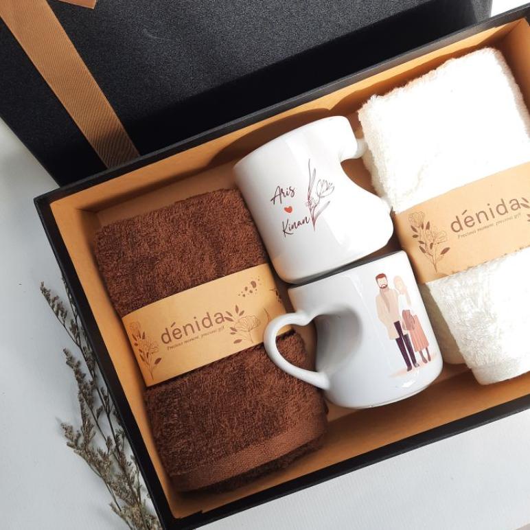 Jual Kado Pernikahan Exclusive Handuk Couple Mug Couple Kado Nikahan Kado Wedding Seserahan 5192