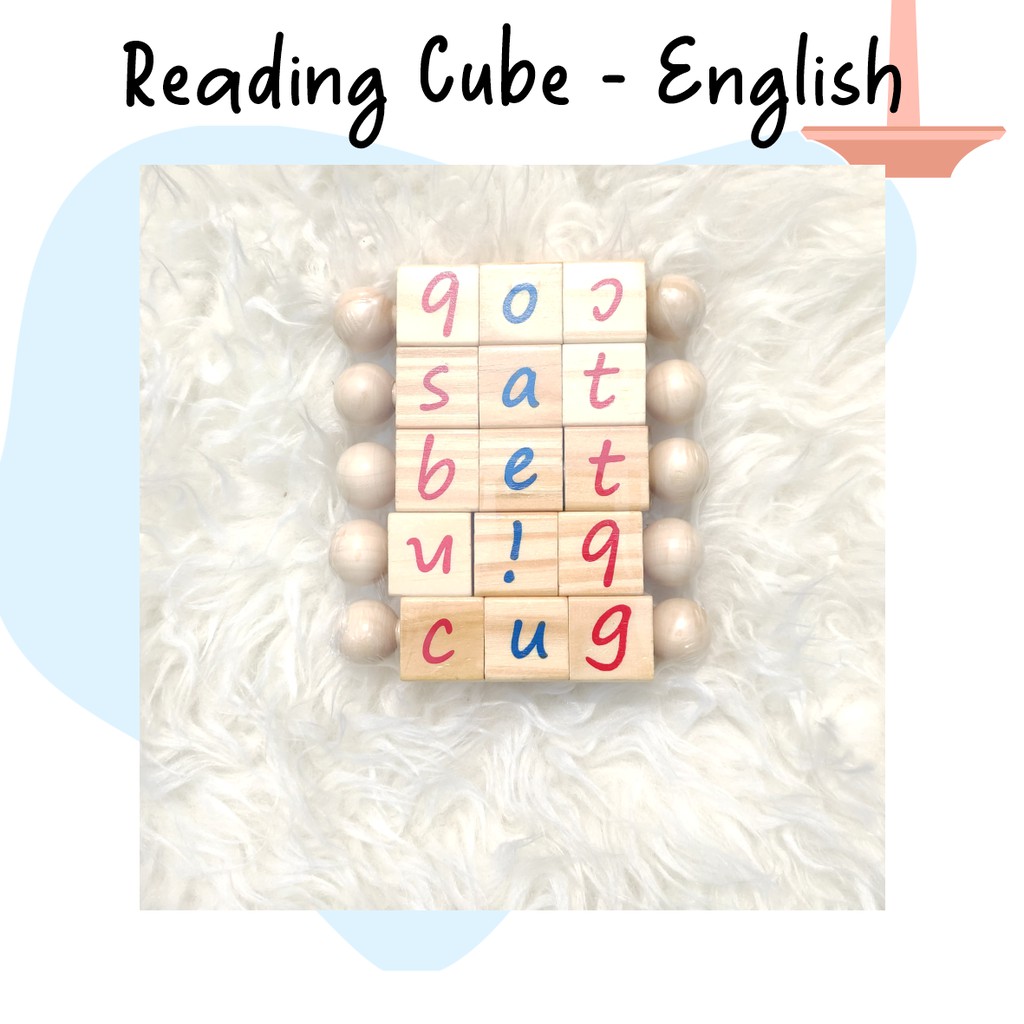 Jual Reading Cube - English Belajar Membaca Montessori Bahasa Inggris ...